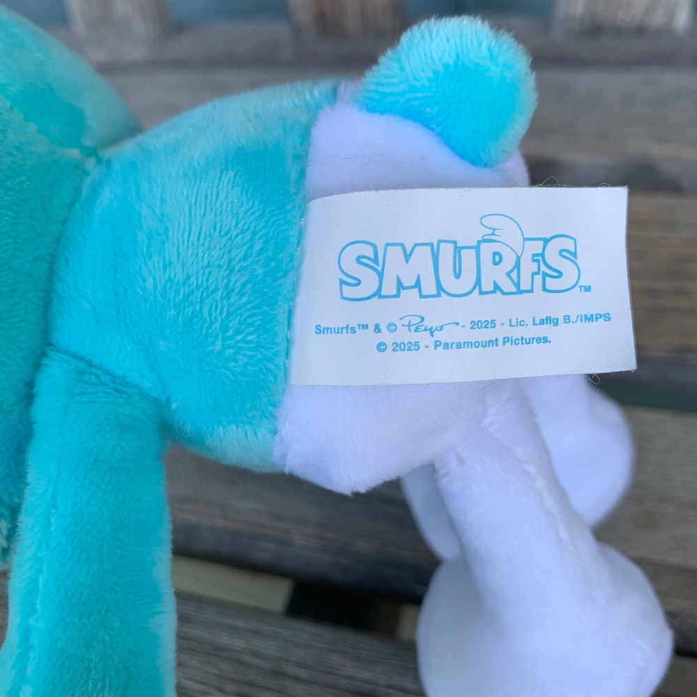 The Smurfs 2025 Paramount Pictures Blue Plush Toy Snapco LLC 9.5 inch AMC Movie - Picture 5 of 8